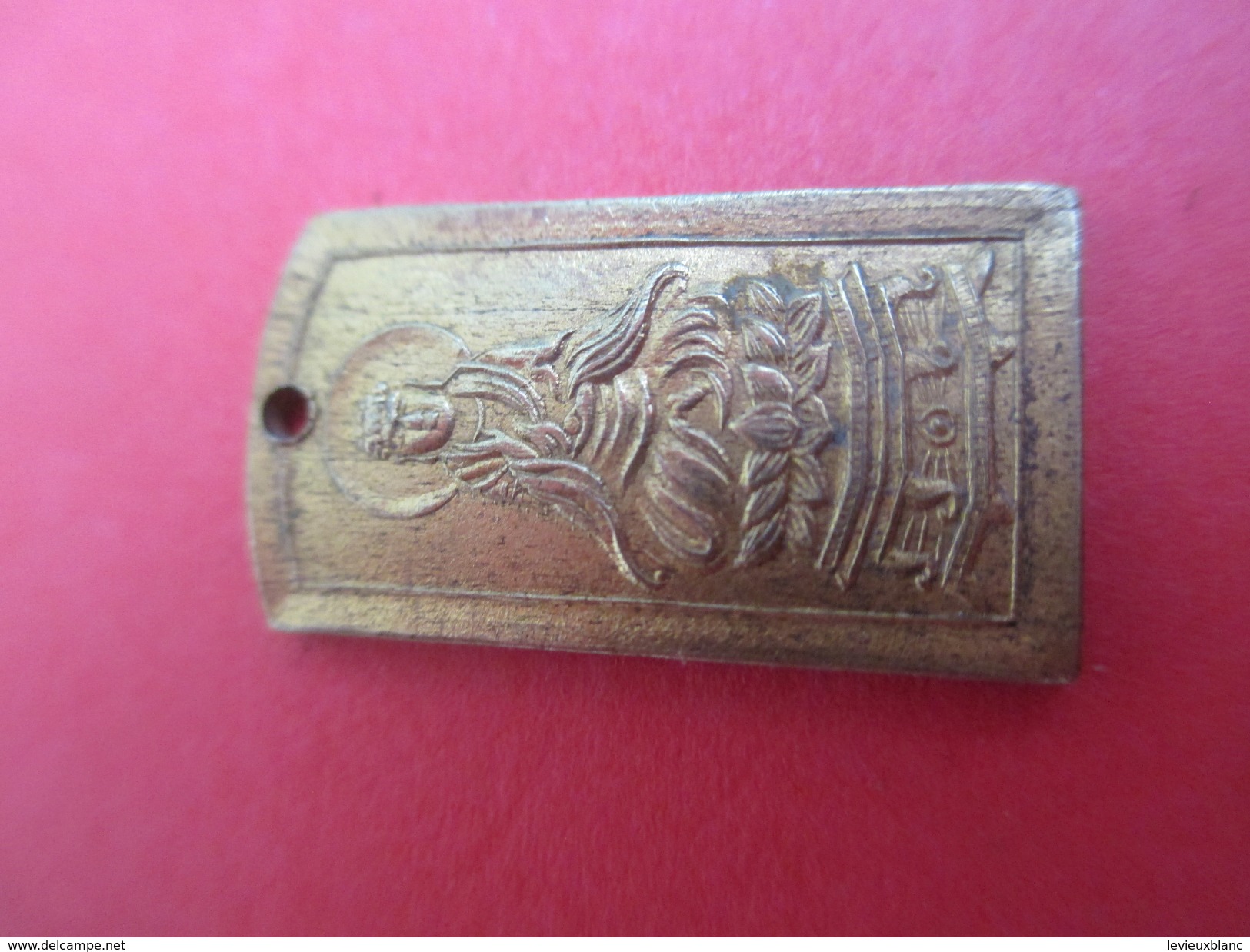 Médaille / Chinoise ? / Idéogramme /Shintoiste ? / Bronze Embouti Doré /fin XXéme Siécle ?         CAN543 - Religion & Esotérisme