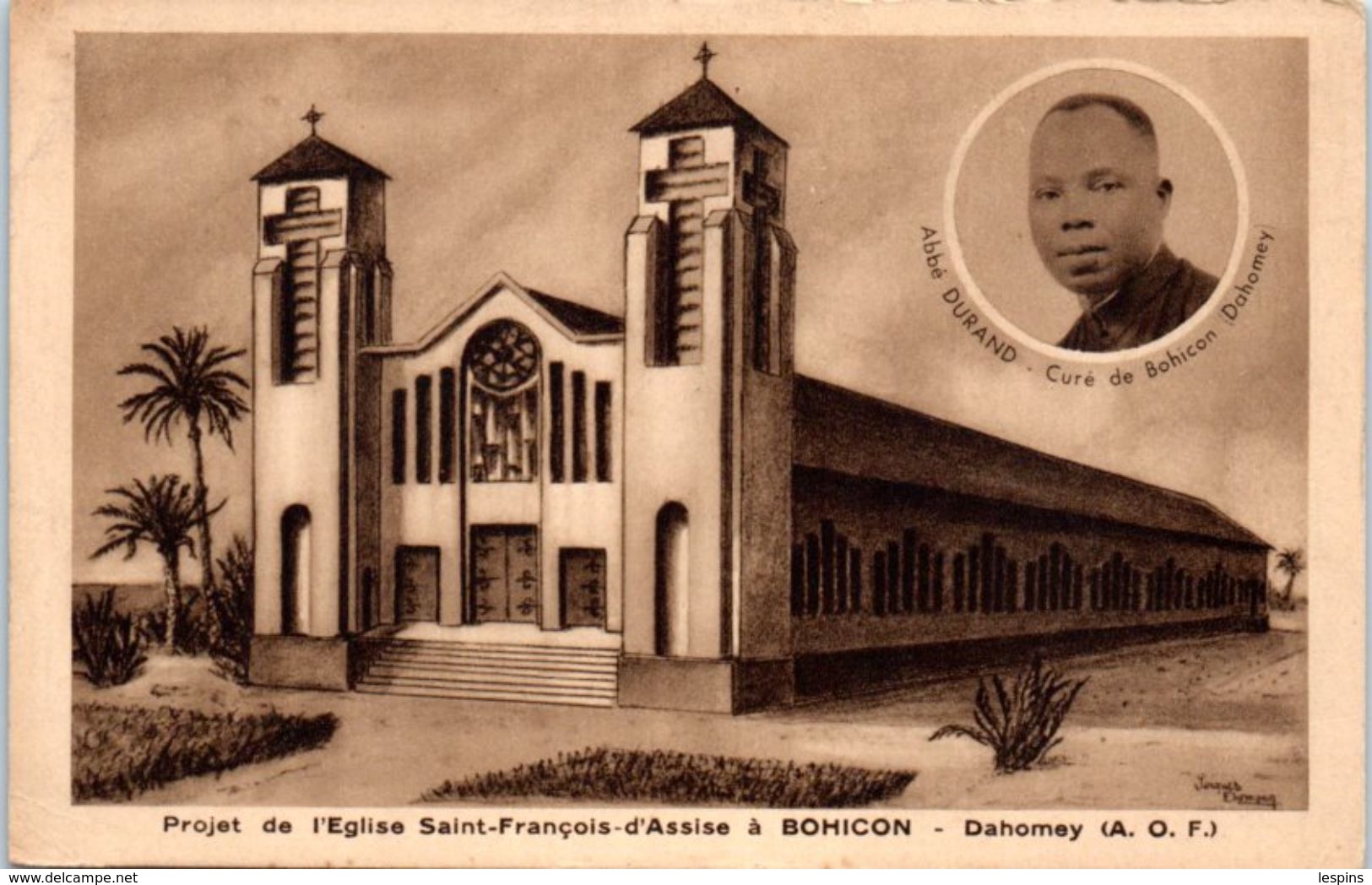 AFRIQUE --  DAHOMEY -- Projet De L'Eglise St François D'Assise à BOHICON - Dahomey