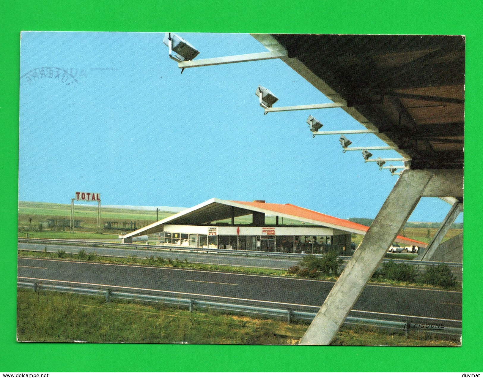 89 Yonne Venoy Autoroute A6 Paris Lyon Restaurant Jacques Borel Station Total Carte Ayant Voyagé  ( Format 10,5x15 ) - Venoy