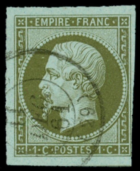 11    1c. Olive, 3 Belles Marges, Oblitéré Càd 11/12/61, TB - 1853-1860 Napoléon III