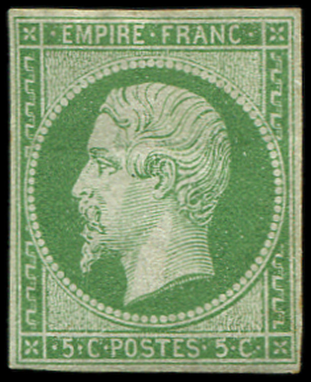* 12    5c. Vert, Petites Marges Et Petit Cl. En Haut, B/TB - 1853-1860 Napoléon III