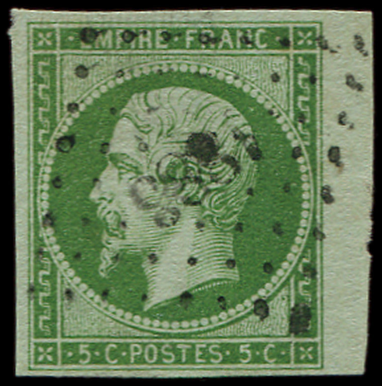 12    5c. Vert, Petit Bdf, Obl. PC 1883, TTB/Superbe - 1853-1860 Napoléon III