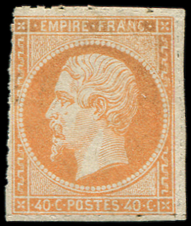 * 16   40c. Orange, Touché, B/TB - 1853-1860 Napoléon III