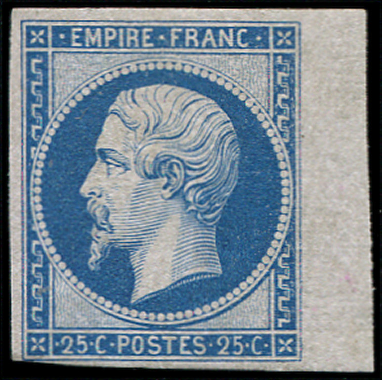 * R15c 25c. Bleu Clair, REIMPRESSION, Petit Bdf, TB. C - 1853-1860 Napoléon III