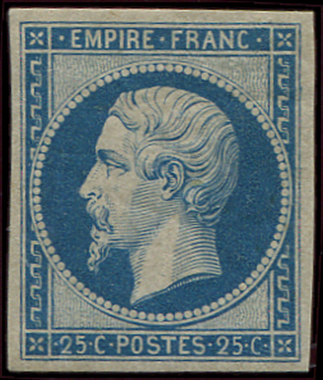 * R15c 25c. Bleu, REIMPRESSION, TB - 1853-1860 Napoléon III