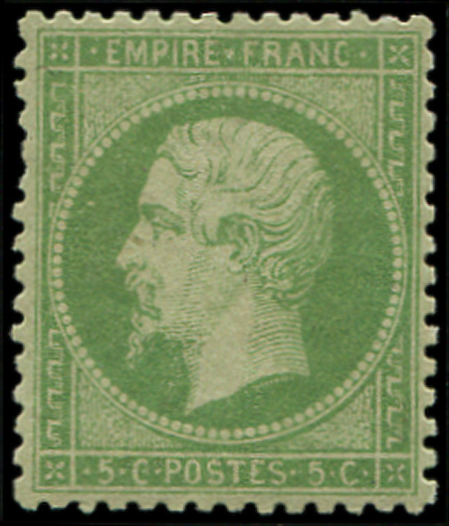 * 20    5c. Vert, Très Bien Centré, Trace De Ch. Quasi Invisible, TTB. C - 1862 Napoléon III