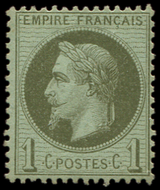 ** 25    1c. Bronze, TB - 1863-1870 Napoléon III Lauré