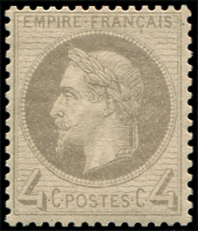 * 27A   4c. Gris, T I, TB. C - 1863-1870 Napoléon III Lauré