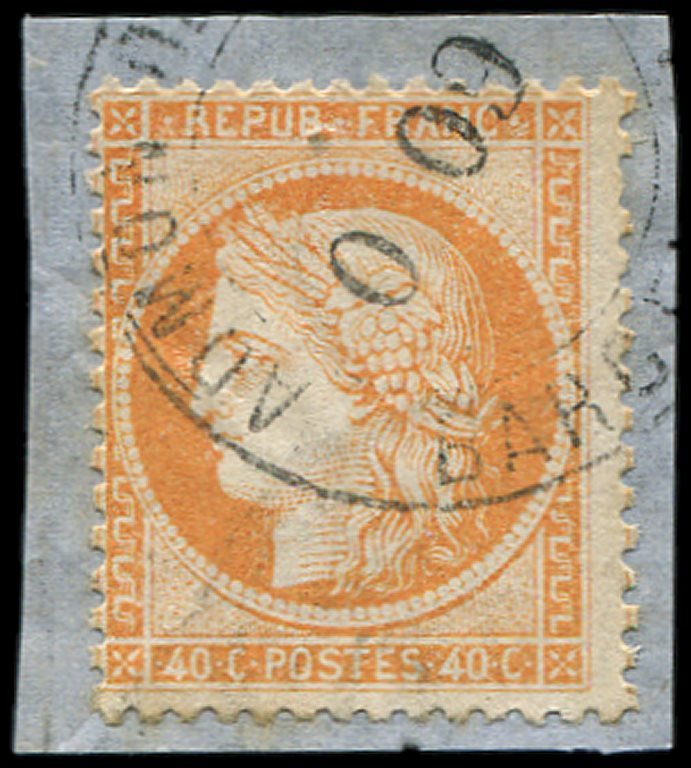 38   40c. Orange, Obl. Cachet Espagnol ADMON DE CAMBIO, TB - 1870 Siège De Paris
