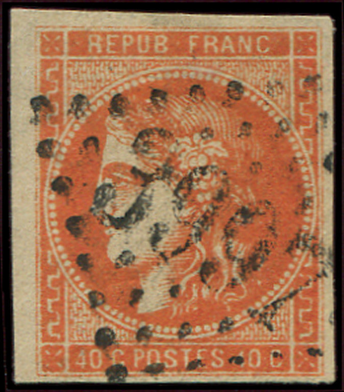 48a  40c. Orange Vif, Obl. GC 3997, TB - 1870 Emission De Bordeaux