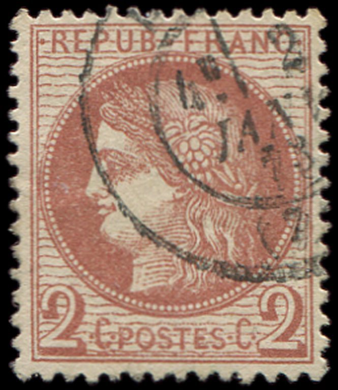 51    2c. Rouge Brun, Obl. Càd 2/1/73, TTB - 1849-1876: Klassik
