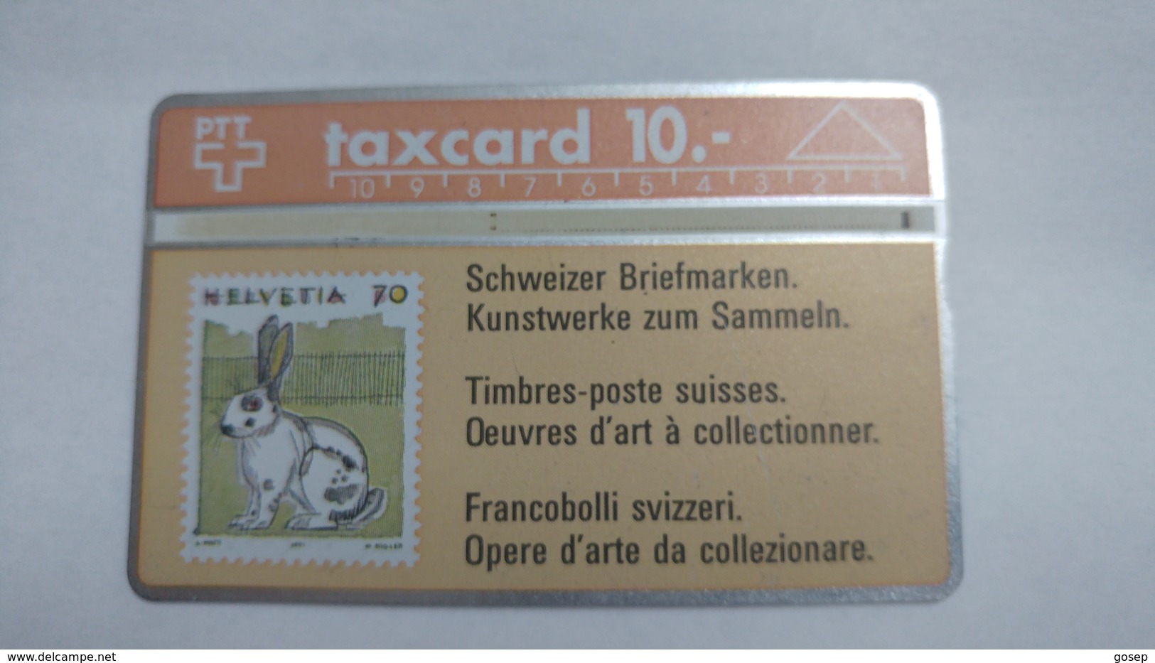 Switzerland-(s012.2C-p12b)-rabbit-(10chf)-(202c)-tirage-92.000-used Card - Suisse