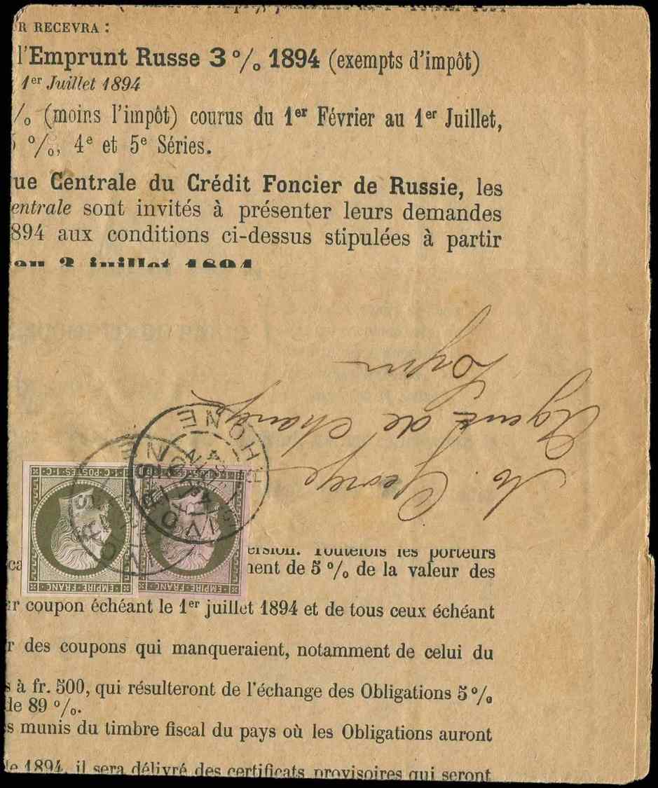 Let Essais 11 : 1c. (2 Nuances) Obl. Càd GIVORS 6/94 S. Imprimé Sous Bande, RR Et TB - Autres & Non Classés