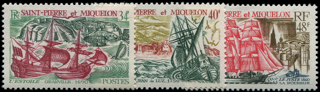 ** SAINT PIERRE ET MIQUELON 395/97 : Anciens Vaisseaux, TB - Neufs