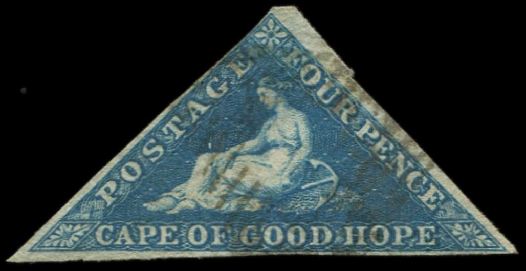 CAP DE BONNE-ESPERANCE 2 : 4p. Bleu, Obl., TB - Cap De Bonne Espérance (1853-1904)