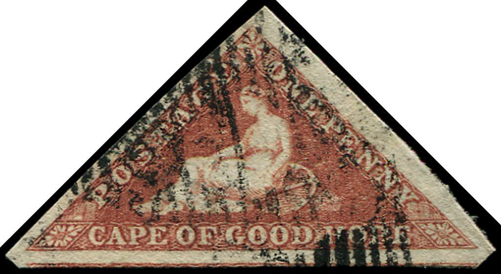CAP DE BONNE-ESPERANCE 3 : 1p. Rouge Brique Obl. (SG N°5 Cote 900 £), Grandes Marges, TB, Certif Behr - Cap De Bonne Espérance (1853-1904)