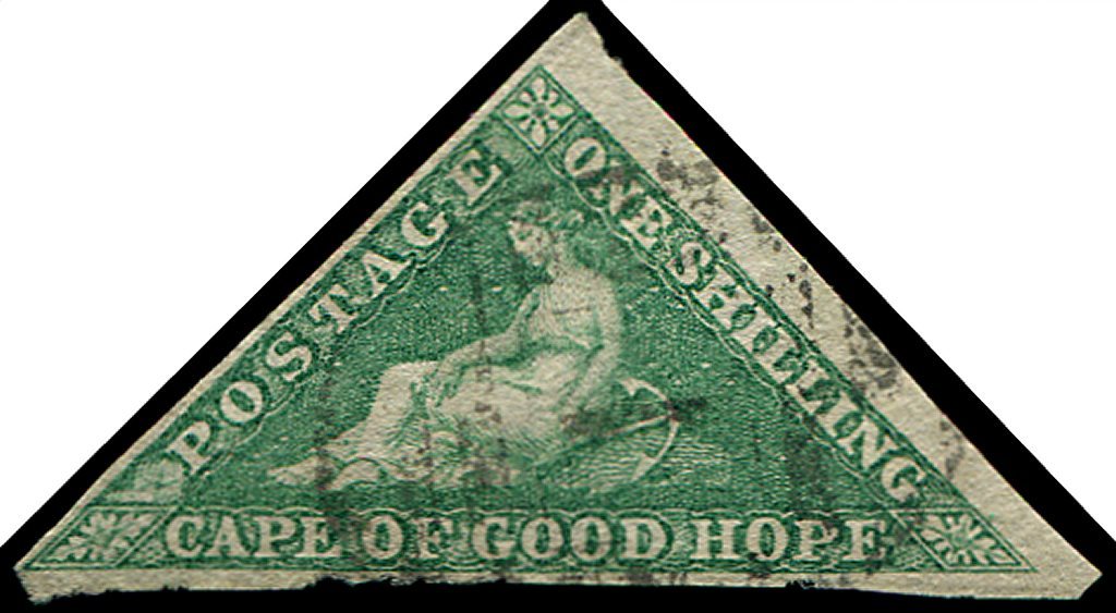CAP DE BONNE-ESPERANCE 10 : 1s. Vert émeraude Obl, Bdf, TB, Certif. Behr - Cap De Bonne Espérance (1853-1904)