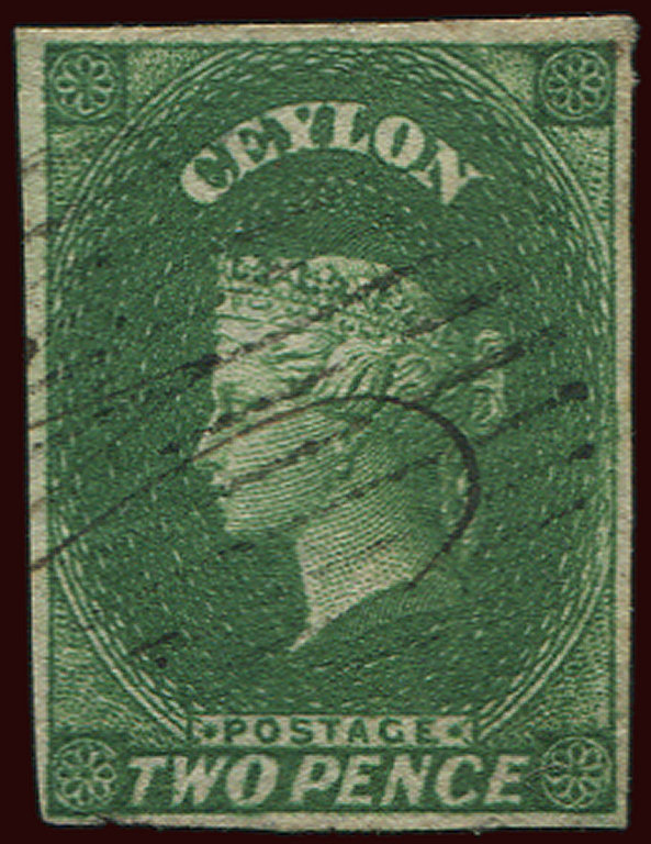 CEYLAN 2 : 2c. Vert-jaune Foncé, Obl., TB - Ceylan (...-1947)