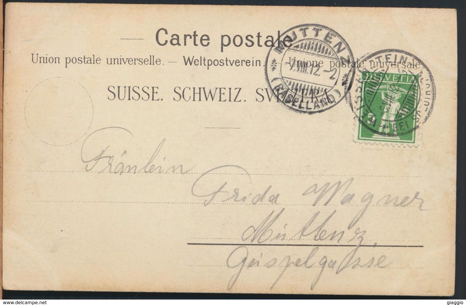 °°° 7002 - SVIZZERA - SO - KURHAUS WEISSENSTEIN - 1912 With Stamps °°° - Altri & Non Classificati