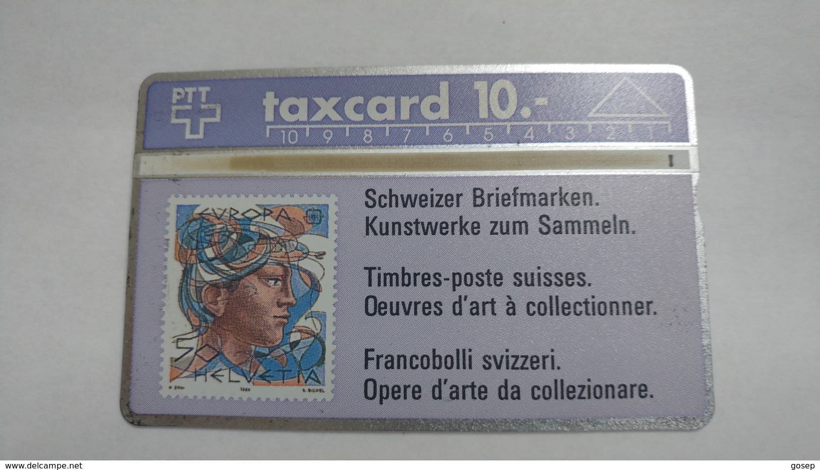 Switzerland-(s013.D-p13)-hans Eri 50rp-(10chf)-(111c)-tirage-100.000-used Card - Suisse