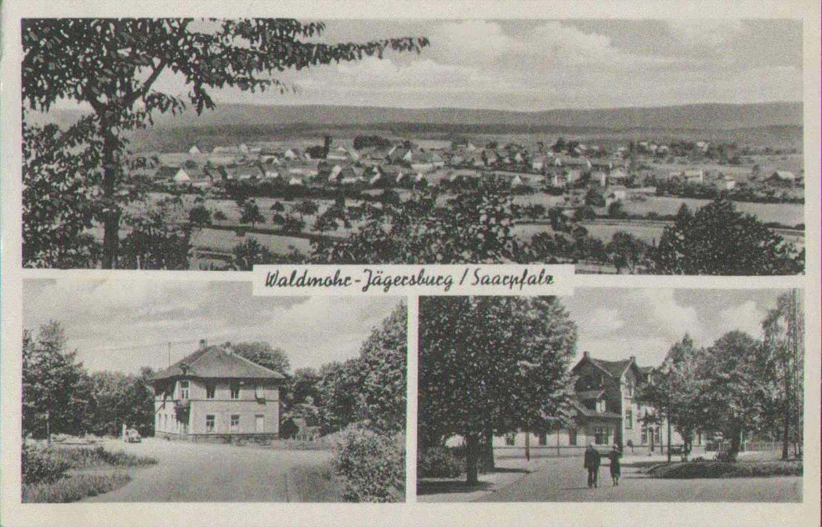 Waldburg-Jägersburg Saarpfalz, Gasthaus Zum Bahnhof, Postkarte, Saarland - Saarpfalz-Kreis