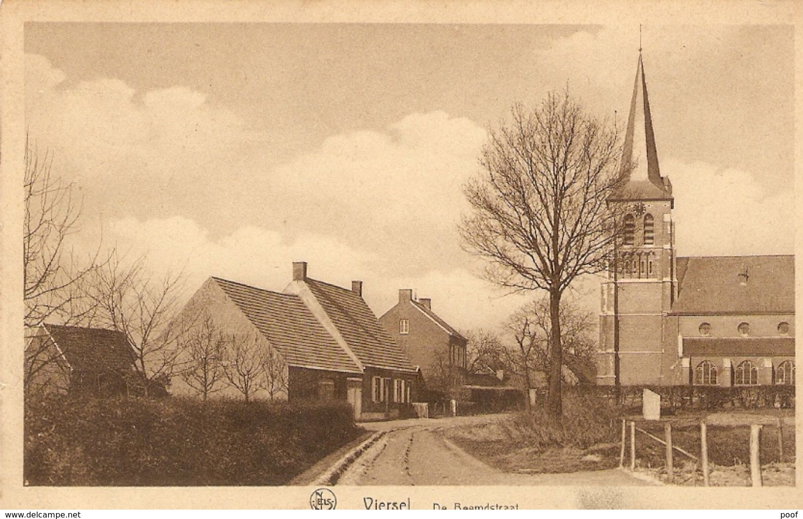 Viersel ( Zandhoven) : De Beemdstraat Met Kerk - Zandhoven