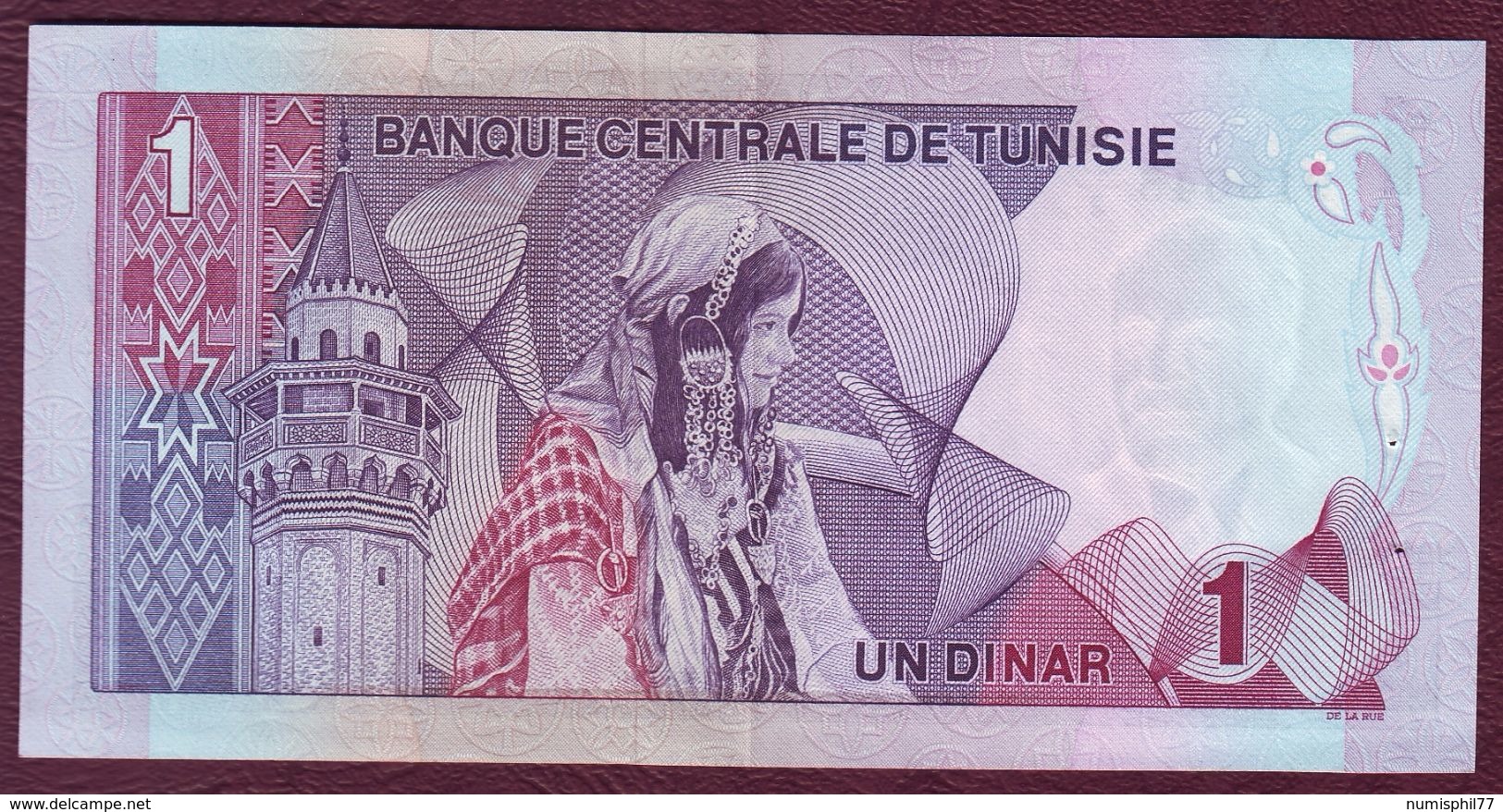 TUNISIE - 1 DINAR Habib Bourguiba - 03/08/1972 - Pick.67 - Tunisie