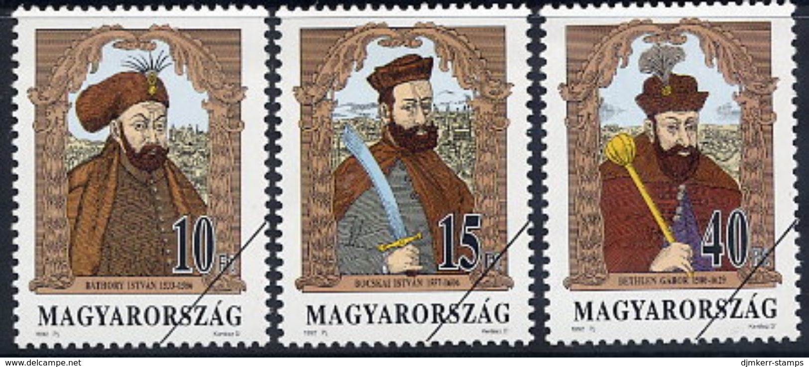 HUNGARY 1992 Princes Of Transylvania With Specimen / Muster Cancellation MNH / **.  Michel 4217-19 - Neufs