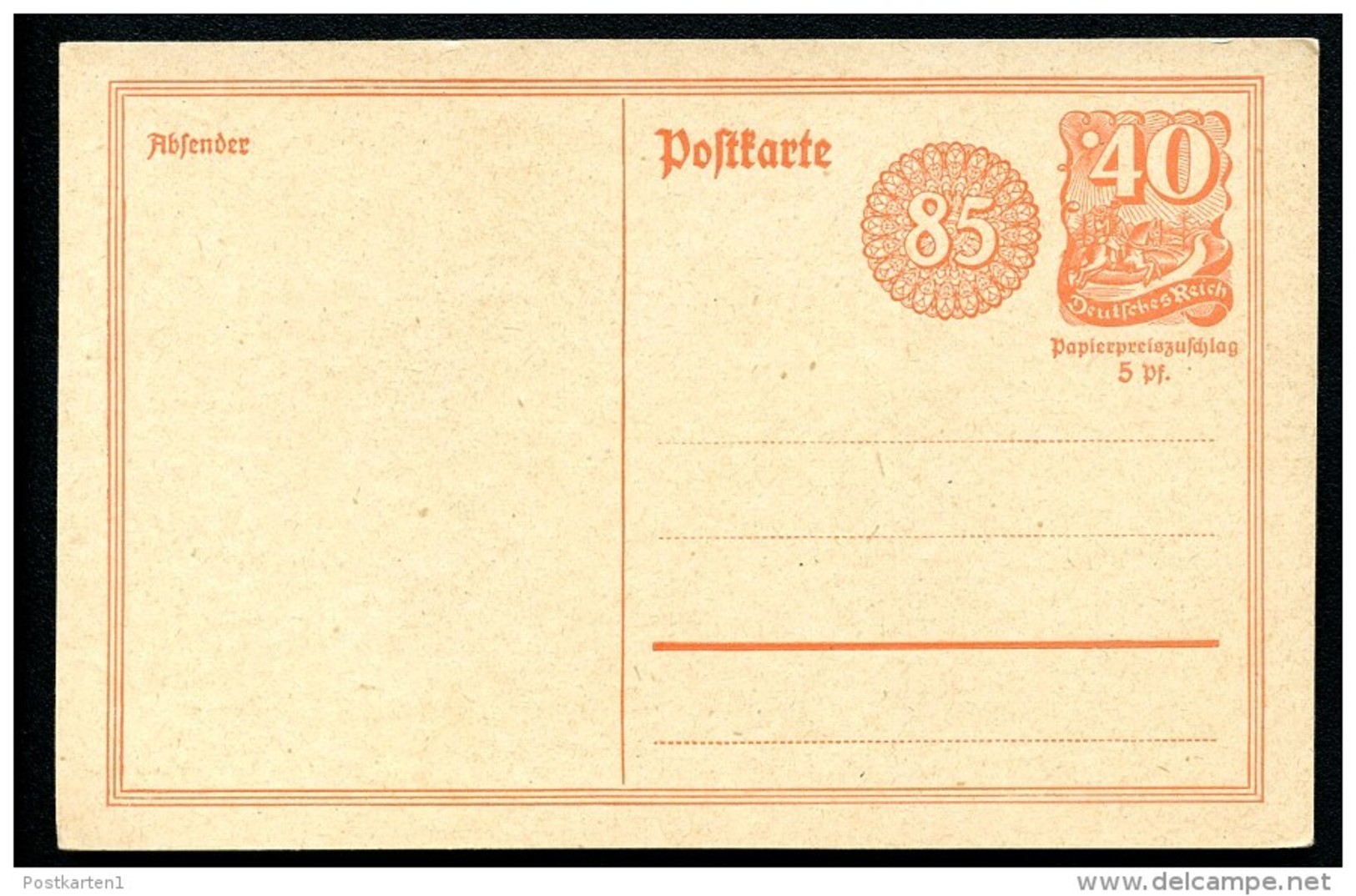 DR P153 Postkarte  1922 - Postkarten