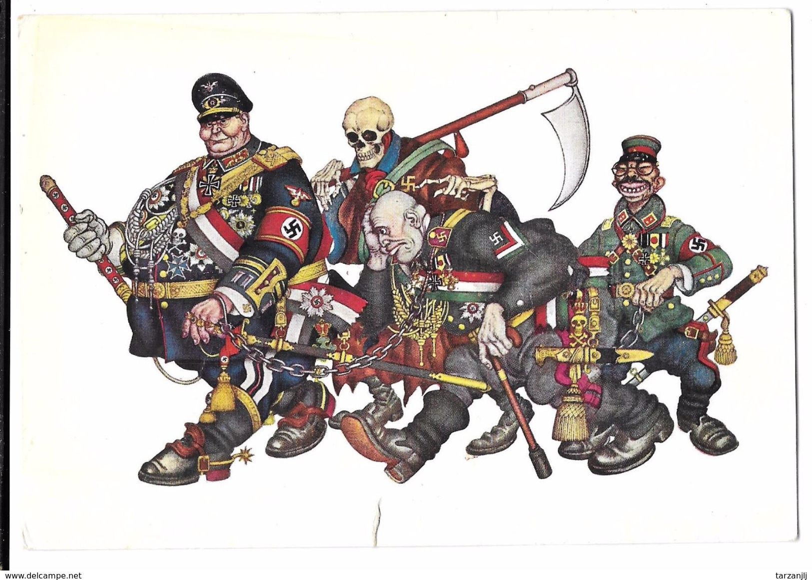 CPA Illustrée D'Arthur Szyk  - Stahlpakt - Satire De L'alliance De L'Axe - WW2 - 1945 - Humoristiques