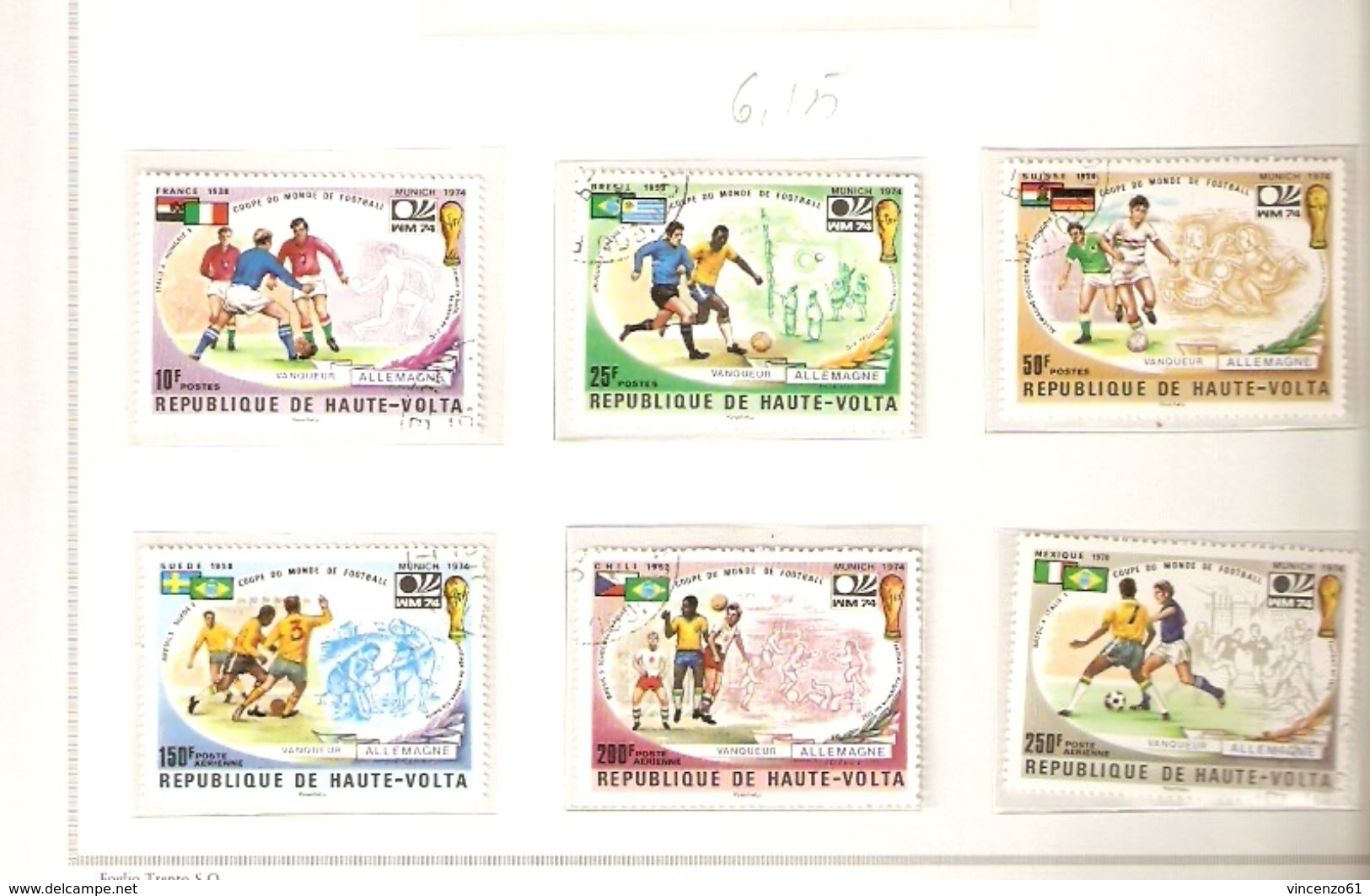 REPUBLIQUE DE HAUTE VOLTA BURKINA FASO  FIFA WORLD CUP 1974 GERMANY 1974 - 1974 – Germania Ovest