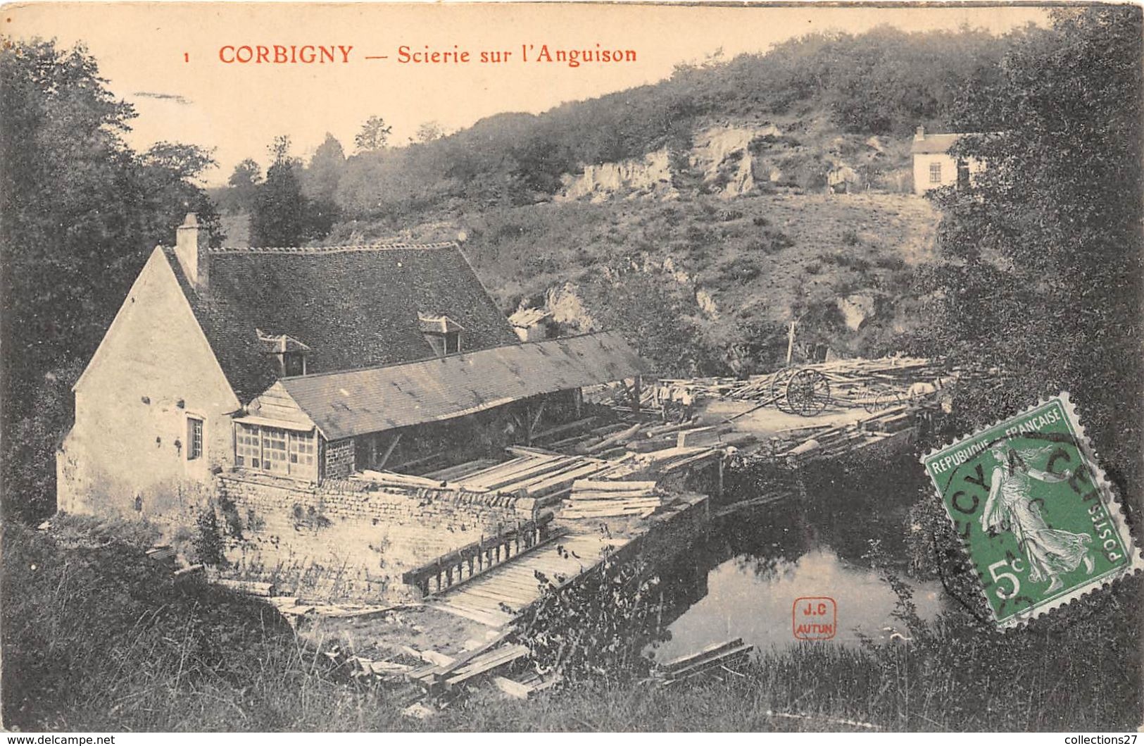 58-CORBIGNY- SCERIE SUR L'ANGUISON - Corbigny