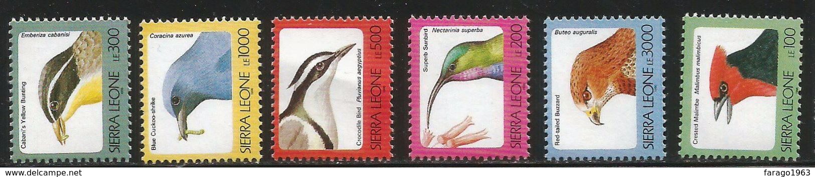 1996 Sierra Leone RARE Bird Definitive Reprints  Complete Set Of 6 MNH  TRY AND FIND THESE ANYWHERE (including Freetown) - Sierra Leone (1961-...)