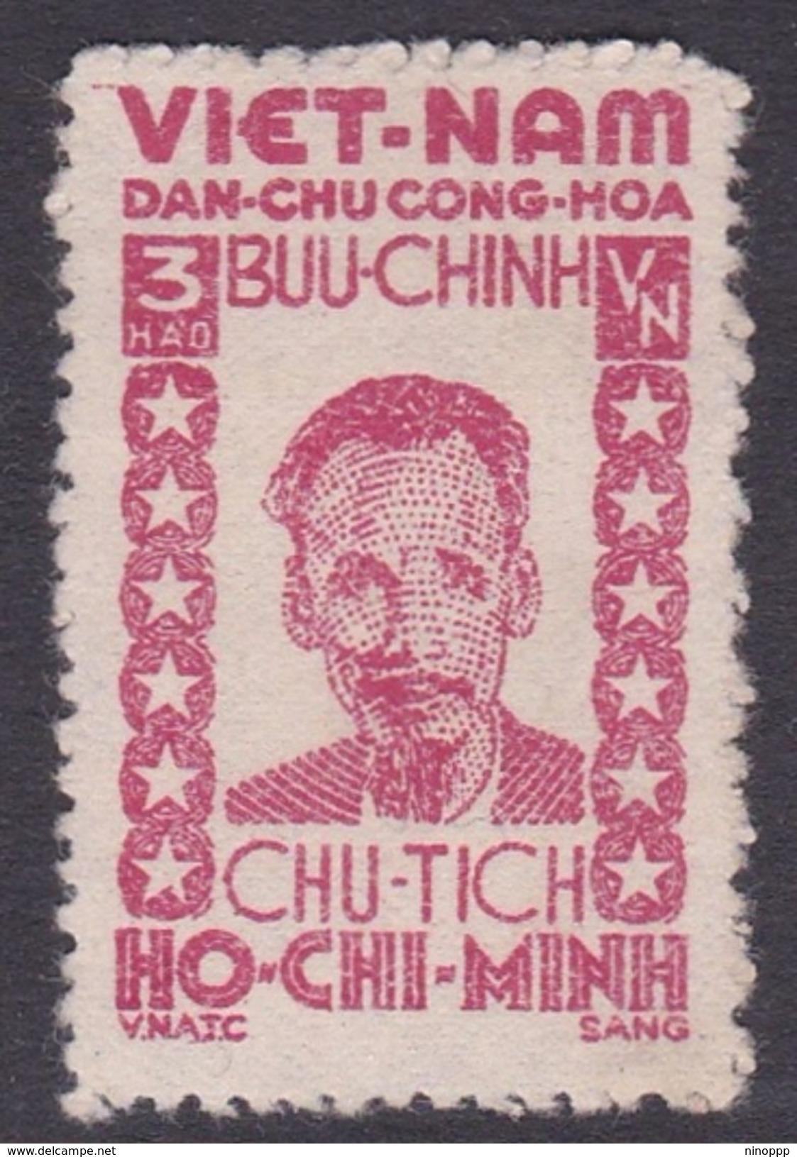 North Vietnam 1L 58 1946 Ho Chi Minh 3h Rose MNG - Vietnam