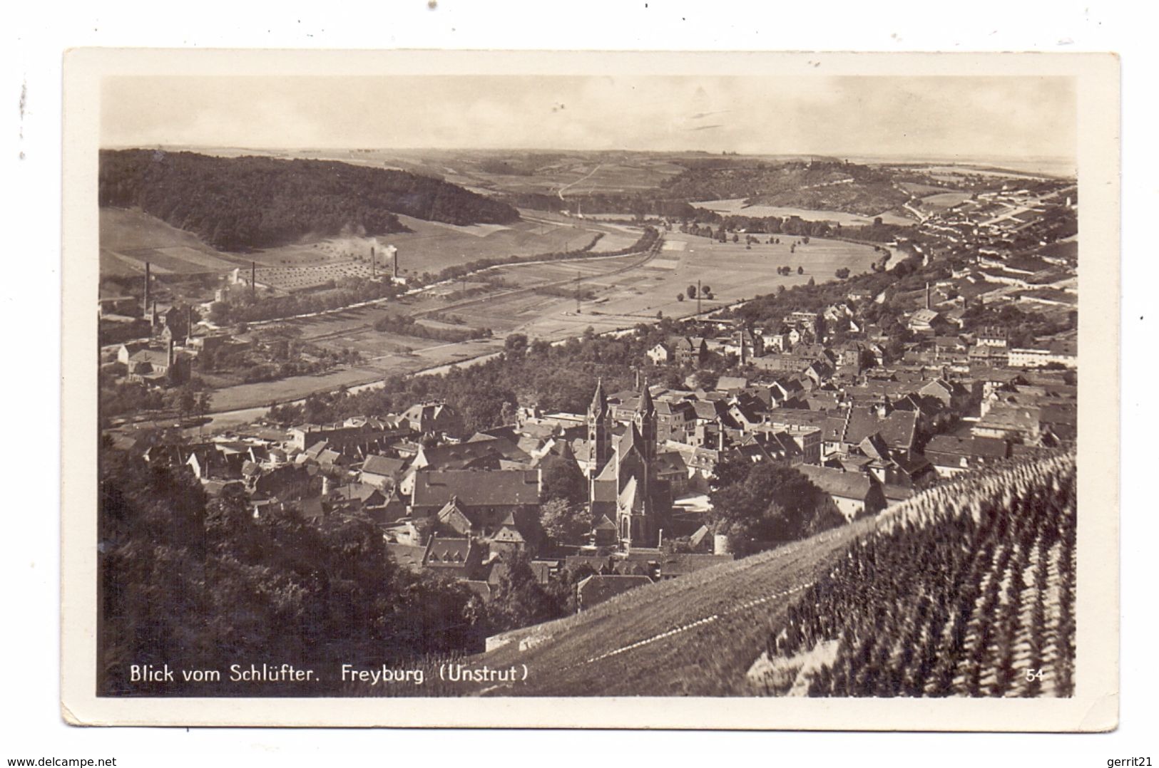 0-4805 FREYBURG / Unstrut, Blick Vom Schlüfter - Freyburg A. D. Unstrut