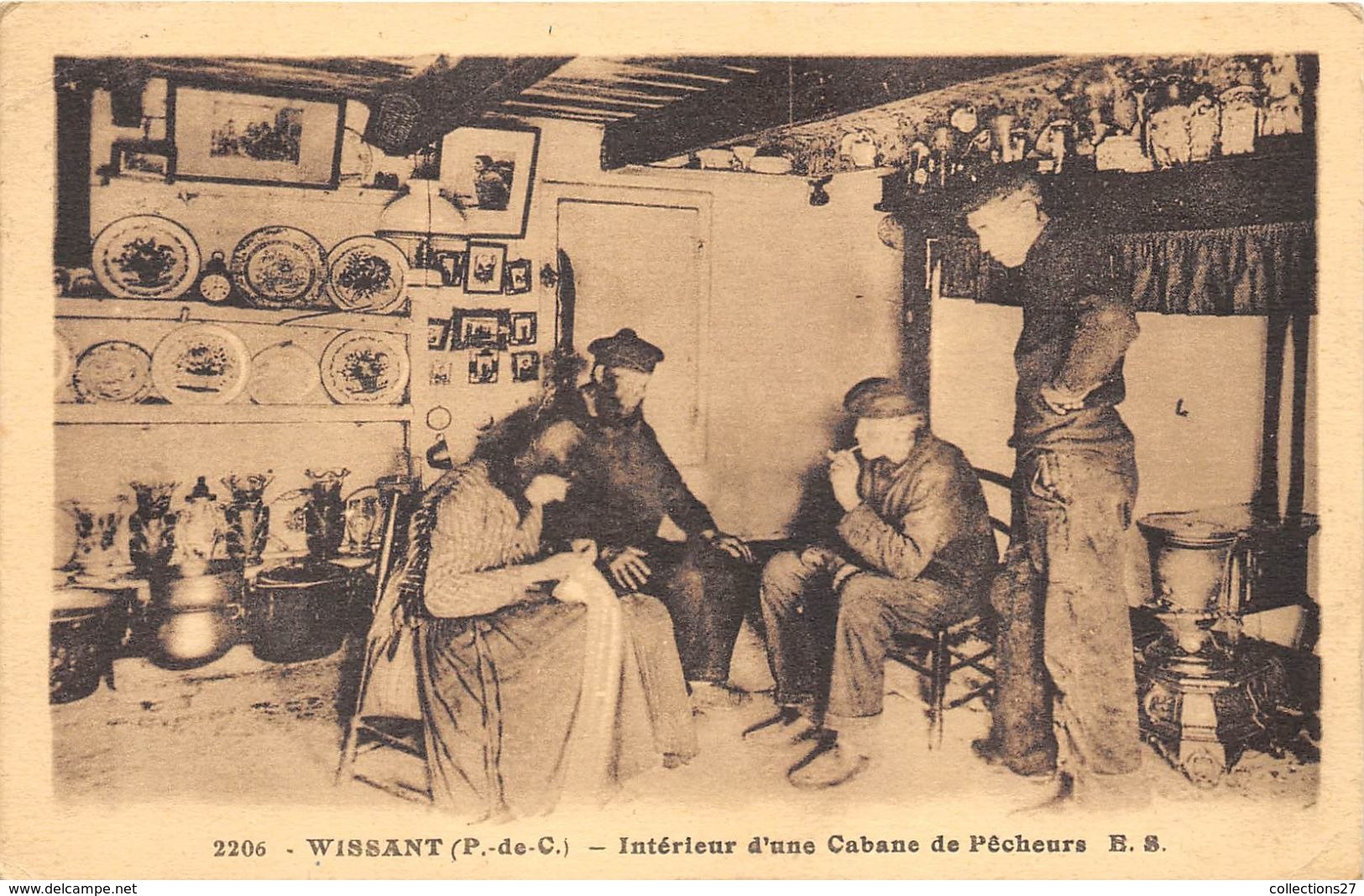 62-WISSANT- INTERIEUR D'UNE CABANE DE PÊCHEURS - Wissant