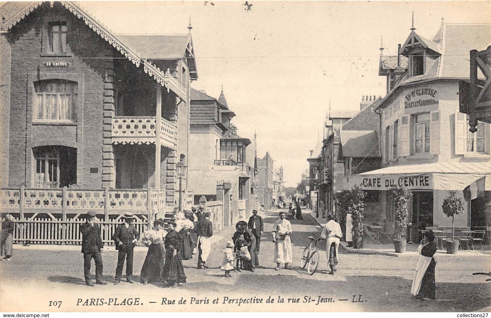 62-TOUQUET PARIS PLAGE- RUE DE PARIS ET PERSPECTIVE DE LA RUE ST-JEAN - Le Touquet