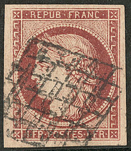 No 6b, Pelurage Au Verso Mais TB D'aspect - 1849-1850 Ceres