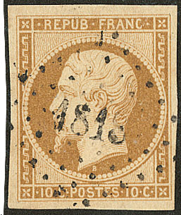 No 9, Obl Pc 1818, Jolie Pièce. - TB - 1852 Louis-Napoleon