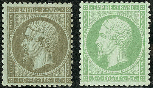 * Nos 19b, 20. - TB - 1862 Napoleon III