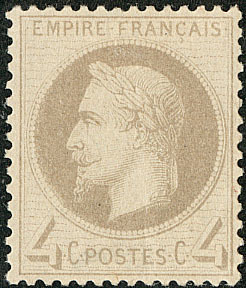 * No 27I, Gris, Pli Vertical Mais TB D'aspect - 1863-1870 Napoleon III With Laurels