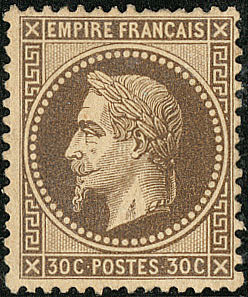 * No 30c Brun Foncé. - TB. - R - 1863-1870 Napoleon III With Laurels