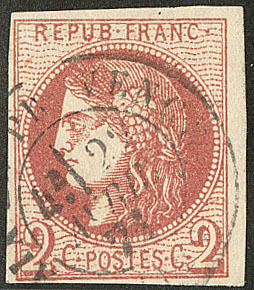 No 40IId, Pos. 11, Obl Cad D'Avril 71. - TB - 1870 Bordeaux Printing