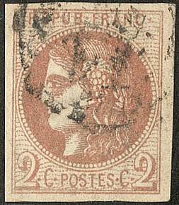No 40IIg, Chocolat. - TB - 1870 Bordeaux Printing