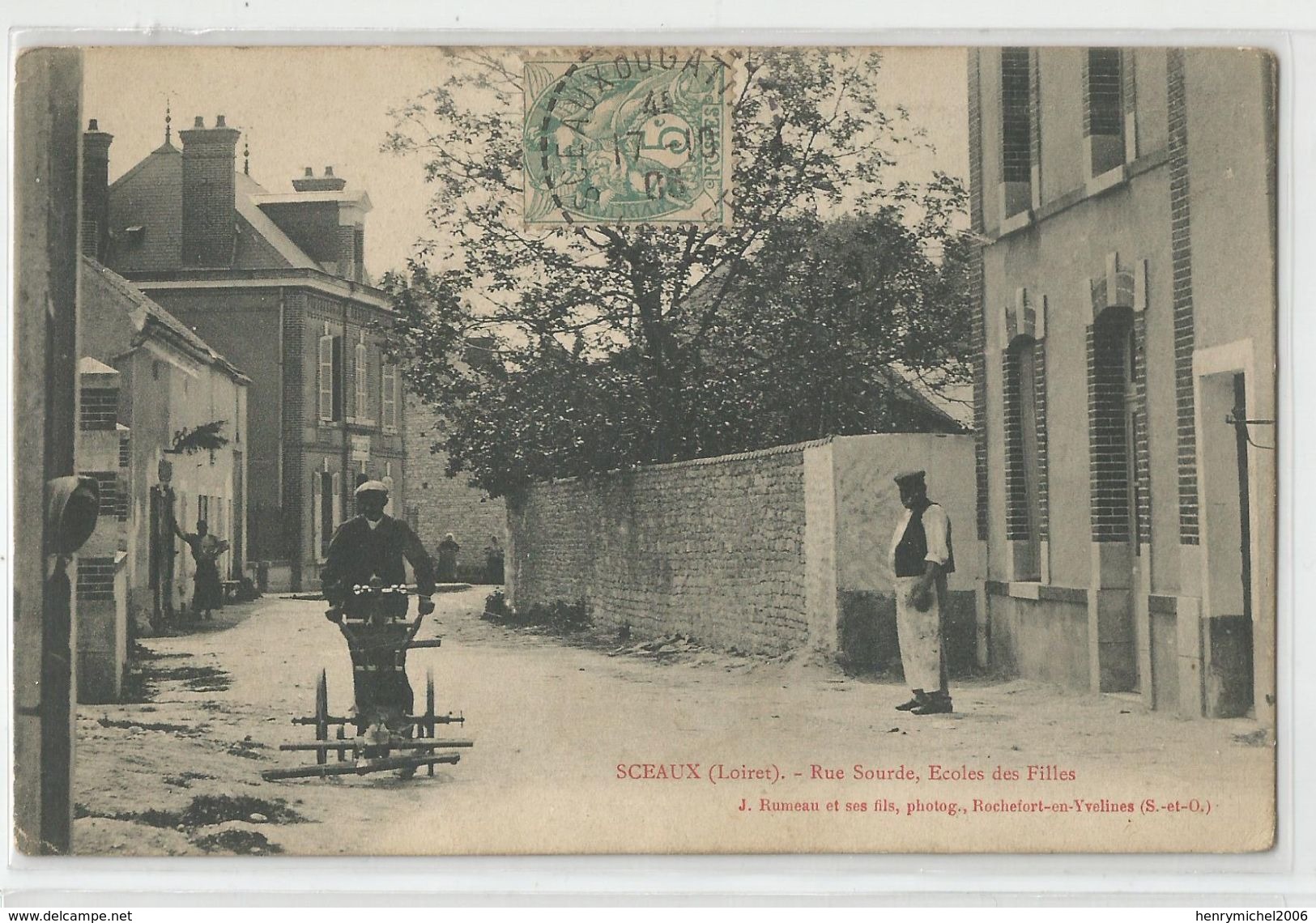 Loiret - 45 - Sceaux Remouleur ? A La Rue Sourde écoles De Filles 1906 - Other & Unclassified