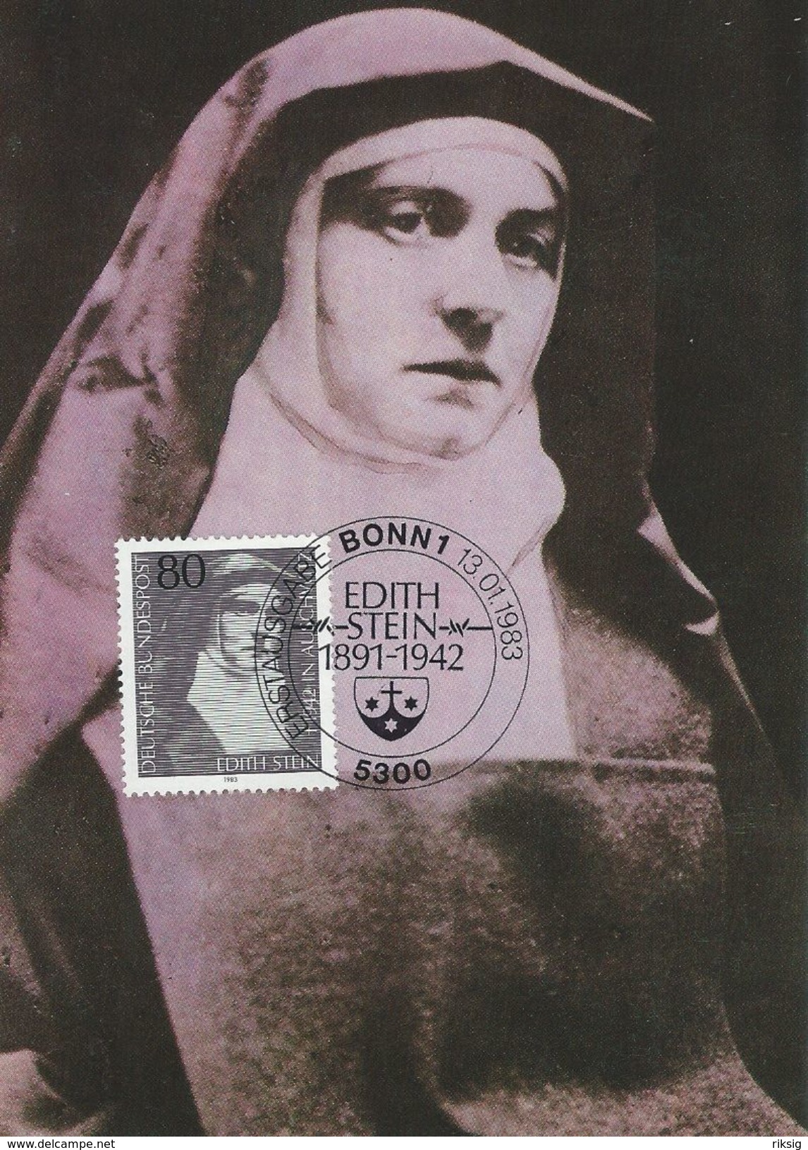 Germany - 40th. Death Anniv.of Edith Stein.    Maximumcard.  # 07140 - Famous Ladies