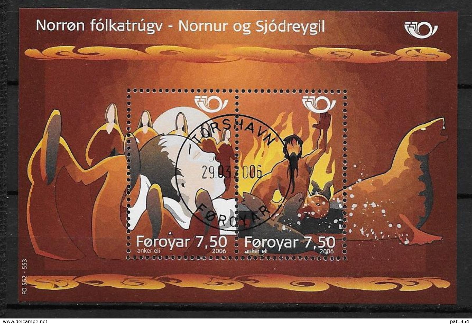 Féroé 2006 Bloc N° 20 (n°556/557) Oblitérés Norden Mythologie - Färöer Inseln