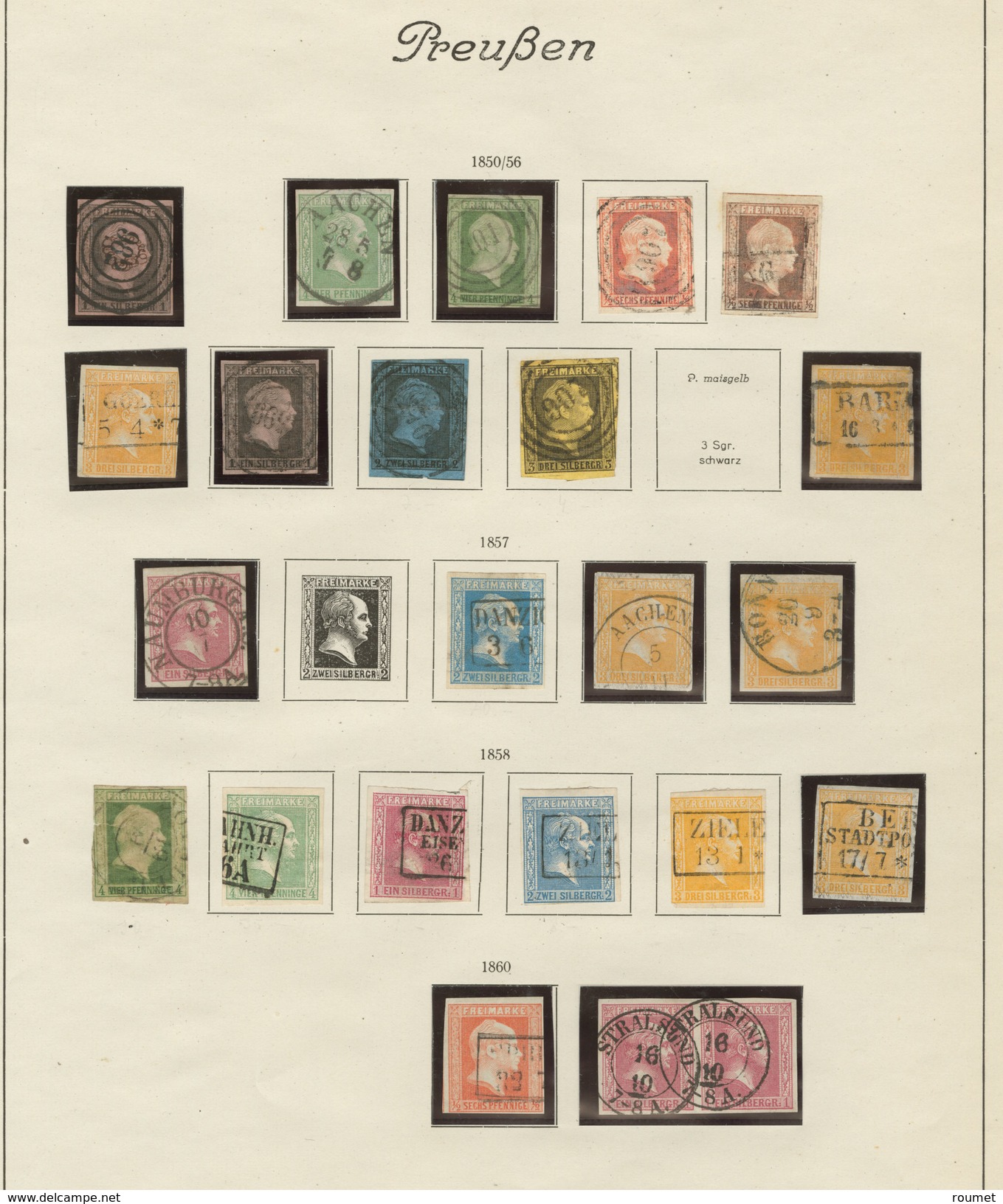 ALLEMAGNE. Collection d'anciens états. 1851-1920, bel ensemble de valeurs, nuances et obl diverses dont Bade, Bavière, P