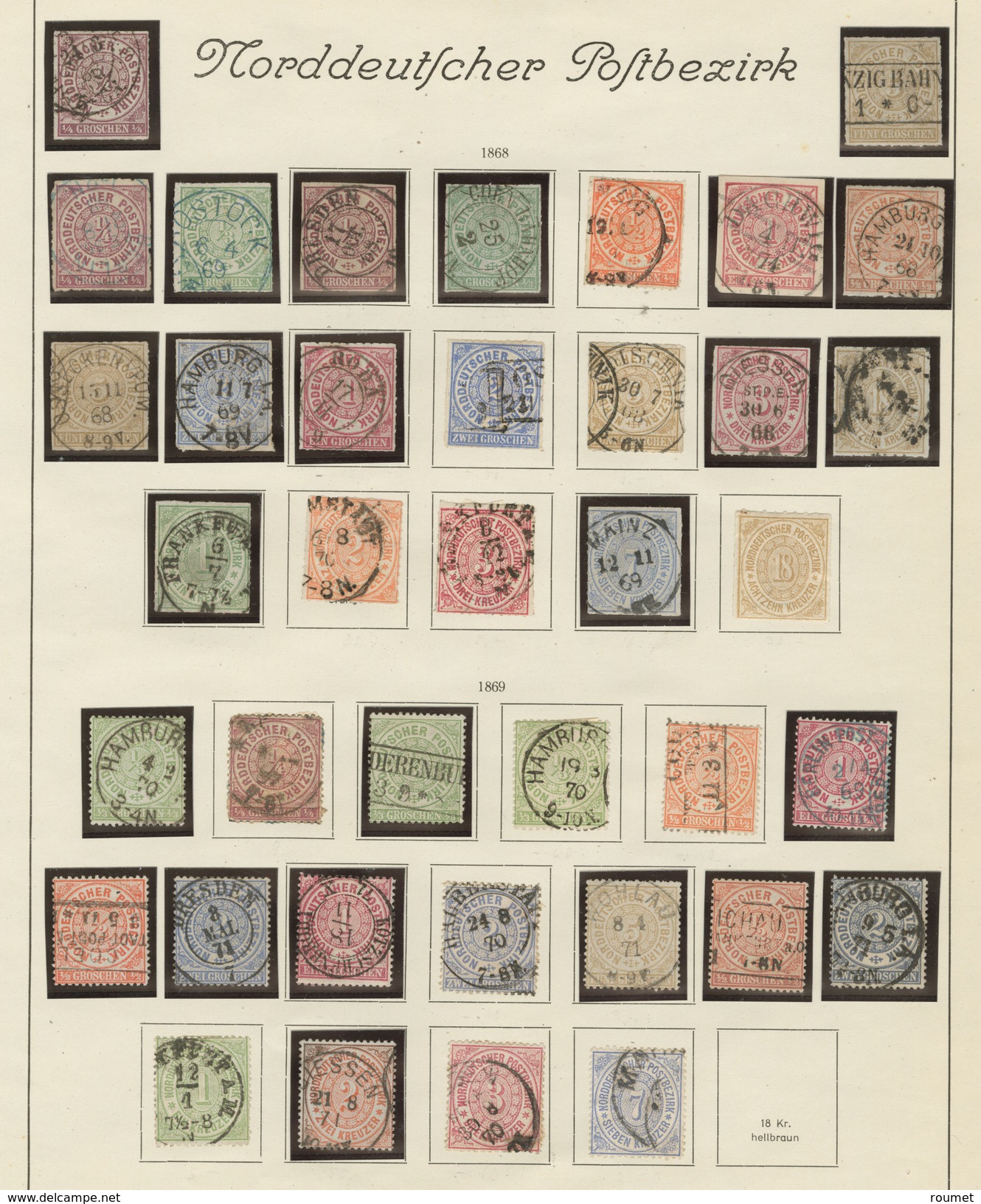 ALLEMAGNE. Collection d'anciens états. 1851-1920, bel ensemble de valeurs, nuances et obl diverses dont Bade, Bavière, P