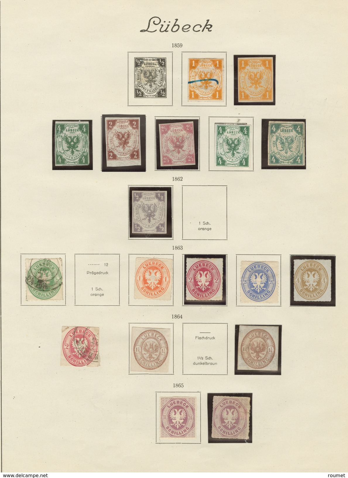 ALLEMAGNE. Collection d'anciens états. 1851-1920, bel ensemble de valeurs, nuances et obl diverses dont Bade, Bavière, P